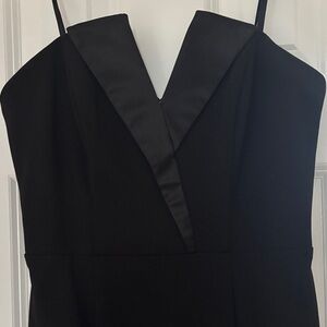 Betsy & Adam Black Strapless Dress